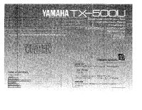 Yamaha TX-500-U - Owners Manual 